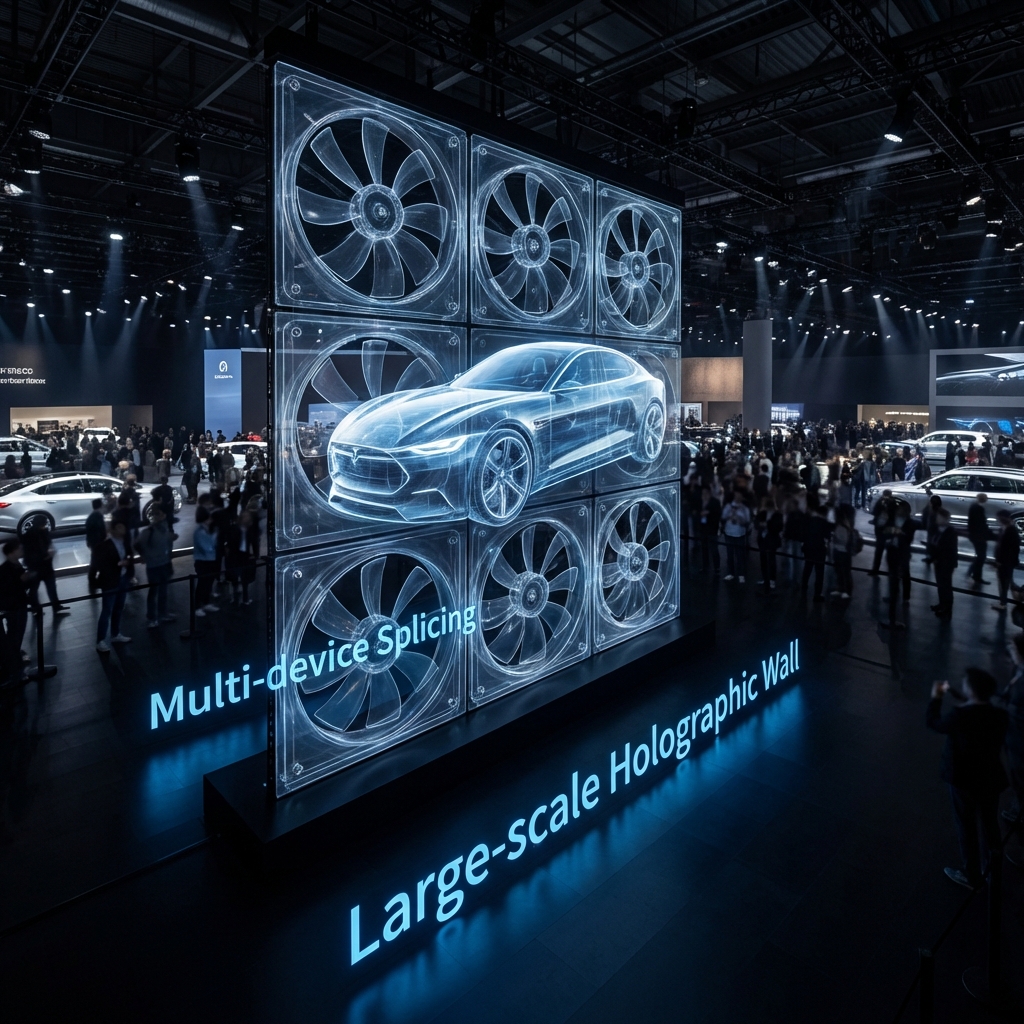 达斯琪全息3D智能炫屏LED电风扇：技术原理、核心参数与B端商业应用全解析