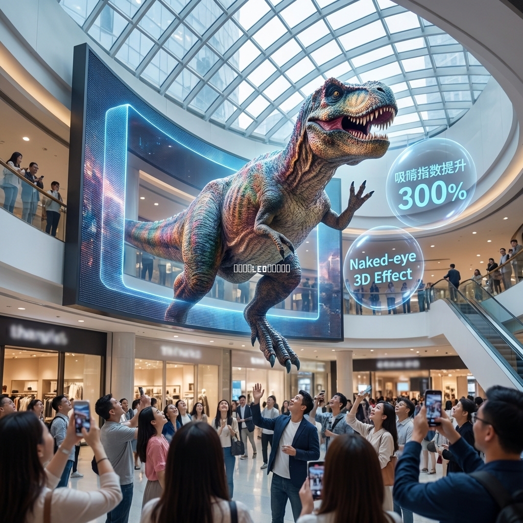 3D全息LED全彩显示屏：让您的品牌“飘”在空中的秘密武器 (2026最新指南)