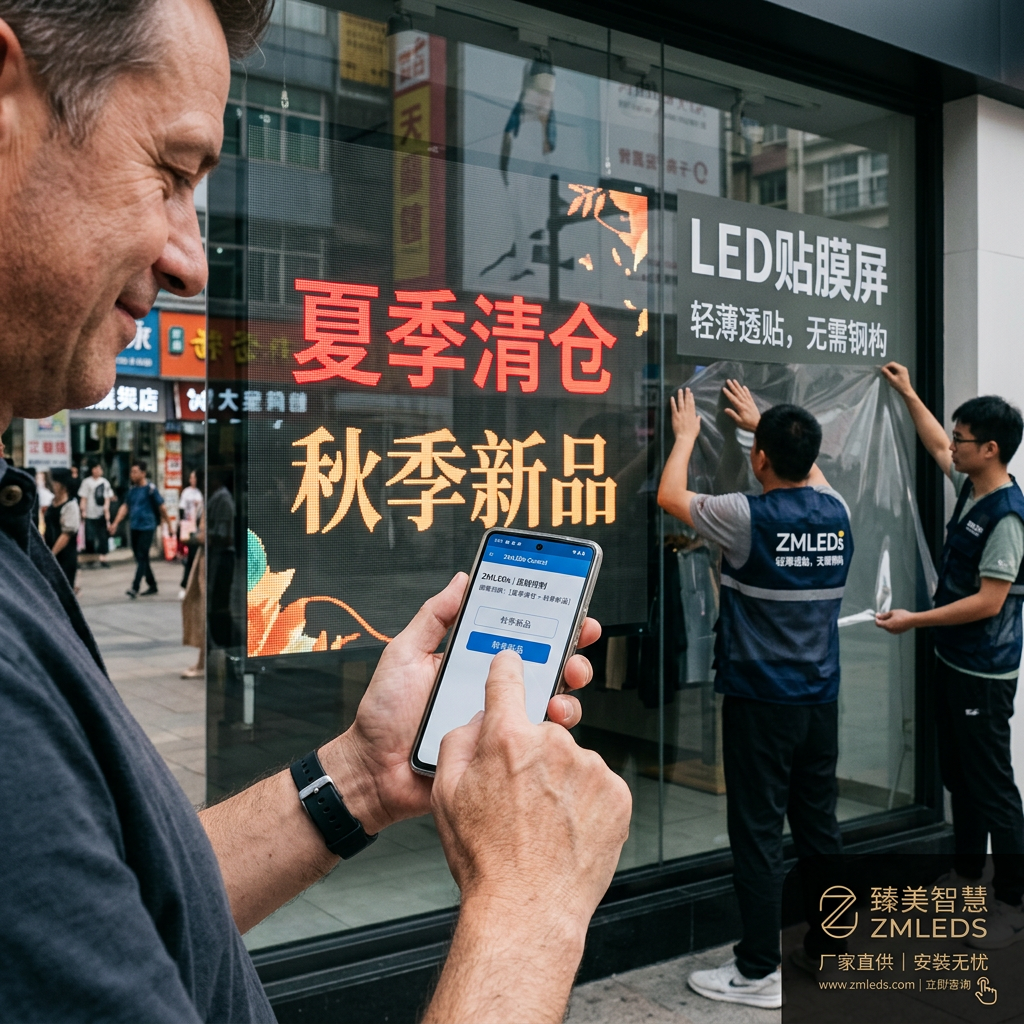 橱窗透明屏终极指南：OLED/LED选购、安装、应用全攻略