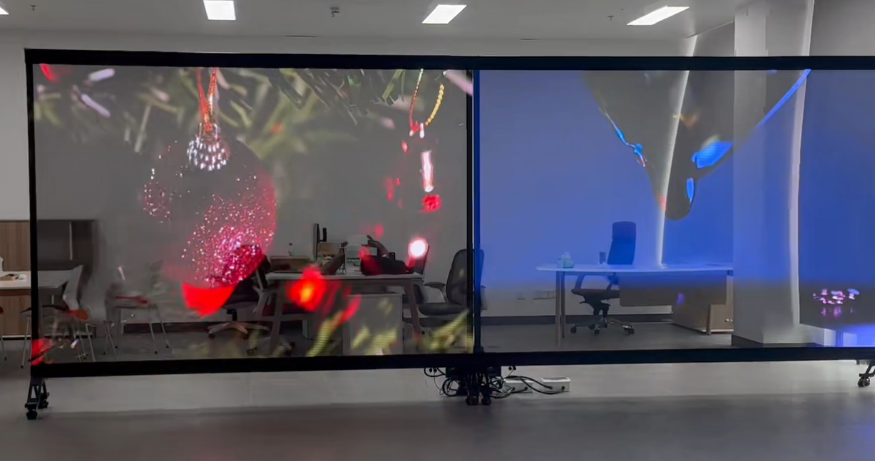 LED全息隐形屏实拍效果图